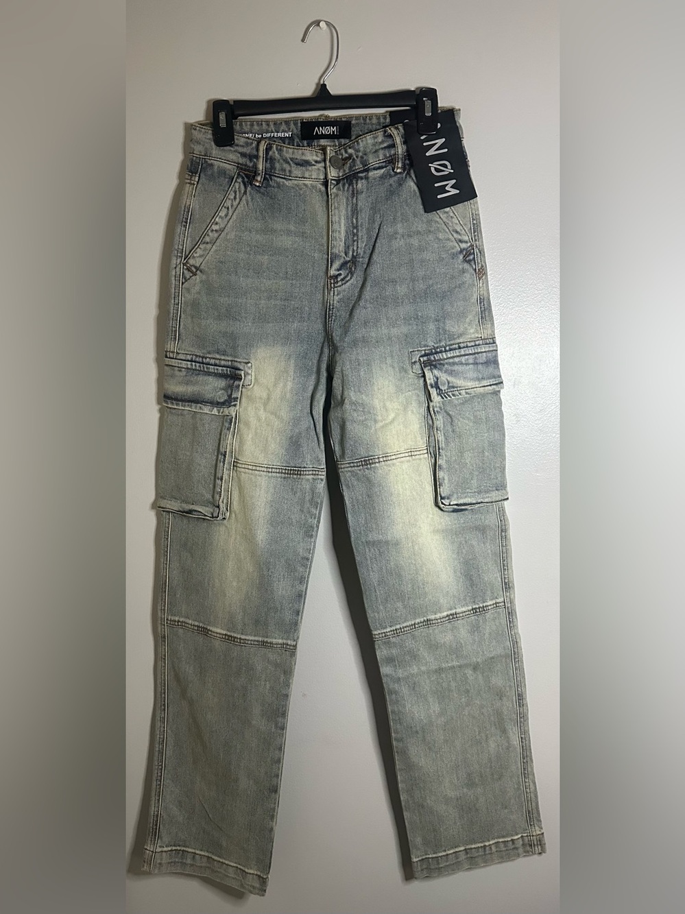 NWT ANOM Harvest Men’s Cargo Skate Jeans Vintage Blue Size 30
